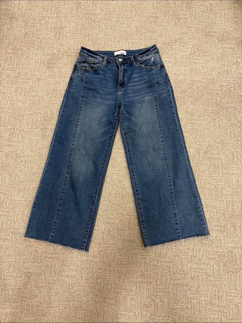 High-Rise Wide-Leg Jeans in Mid Blue Wash